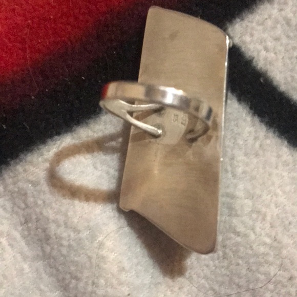 Navajo silver turquoise  ring - Picture 2 of 5